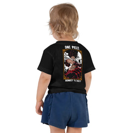 One Piece t-shirt toddler Monkey D Luffy cotton Black