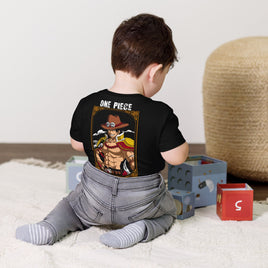 One Piece t-shirt toddler Portgas D Ace cotton Black