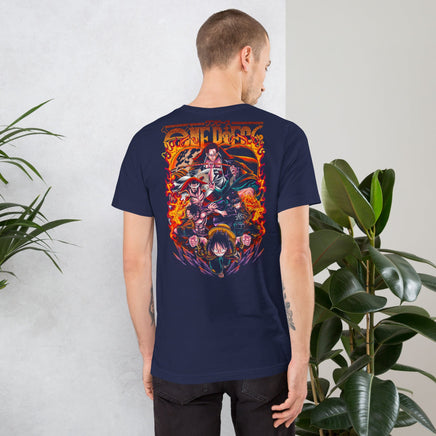 One Piece t-shirt unisex anime funny cartoon staple cotton comfortable Navy