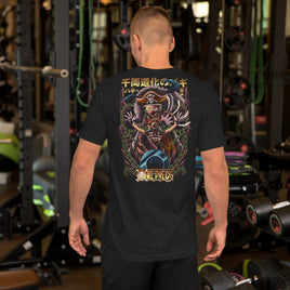 One Piece t-shirt unisex anime funny cartoon staple cotton t-shirt tops Black Heather