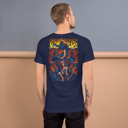 One Piece t-shirt unisex staple cotton fabric is a popular material Navy