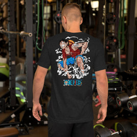 One Piece t-shirt unisex staple cotton flattering for all Black Heather