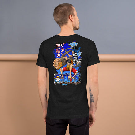 One Piece t-shirt unisex staple cotton natural Black Heather