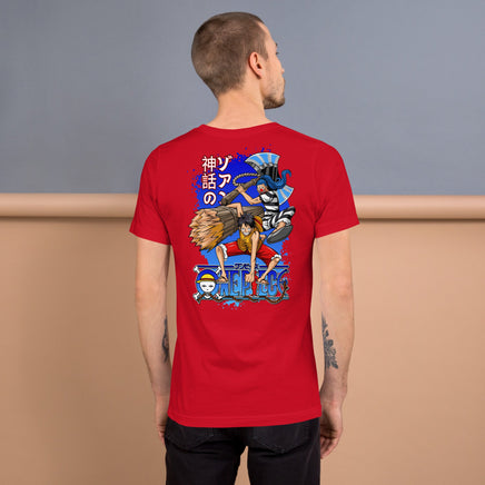 One Piece t-shirt unisex staple cotton natural Red