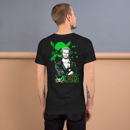 One Piece t-shirt unisex staple cotton soft short sleeves round neck Black Heather