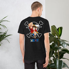 One Piece t-shirt unisex staple cotton with the right amount of stretch Black Heather