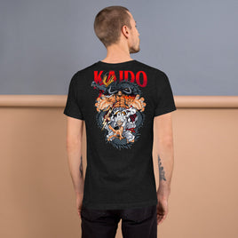 One Piece t-shirt unisex staple Kaido cotton comfortable Black Heather