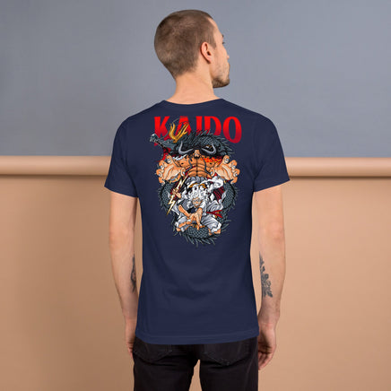 One Piece t-shirt unisex staple Kaido cotton comfortable Navy