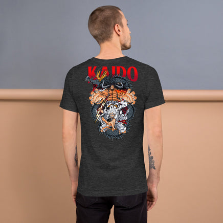 One Piece t-shirt unisex staple Kaido cotton comfortable Dark Grey Heather