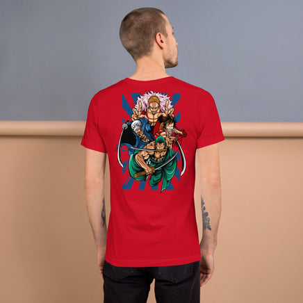 One Piece t-shirt unisex staple Kaido cotton comfortable streetwear cool tops Red