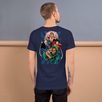 One Piece t-shirt unisex staple Kaido cotton comfortable streetwear cool tops Navy