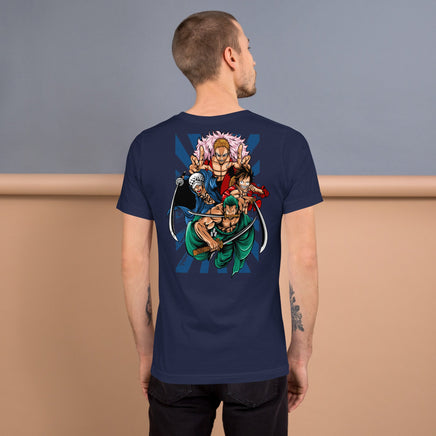 One Piece t-shirt unisex staple Kaido cotton comfortable streetwear cool tops Navy