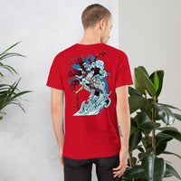 One Piece t-shirt unisex staple Luffy Gear cotton comfortable Red
