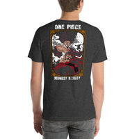 One Piece t-shirt unisex staple Monkey D Luffy cotton Dark Grey Heather