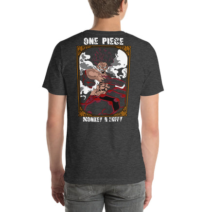 One Piece t-shirt unisex staple Monkey D Luffy cotton Dark Grey Heather
