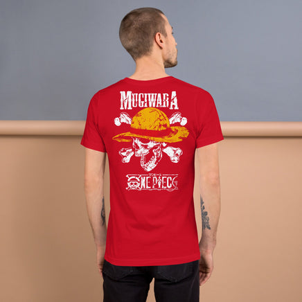 One Piece t-shirt unisex staple Mugiwara cotton soft t-shirt Red