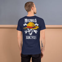 One Piece t-shirt unisex staple Mugiwara cotton soft t-shirt Navy
