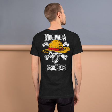 One Piece t-shirt unisex staple Mugiwara cotton soft t-shirt Black Heather