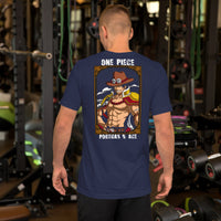 One Piece t-shirt unisex staple Portgas D Ace cotton Navy