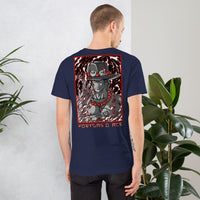 One Piece t-shirt unisex staple Portgas D Ace cotton comfortable Navy