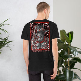 One Piece t-shirt unisex staple Portgas D Ace cotton comfortable Black Heather