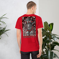 One Piece t-shirt unisex staple Portgas D Ace cotton comfortable Red