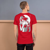 One Piece t-shirt unisex staple Portgas D Ace round neck shirt cotton Red