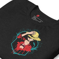 One Piece t-shirt unisex staple Portgas D Ace round neck shirt cotton