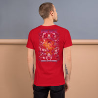 One Piece t-shirt unisex staple Three Brothers cotton comfortable Red