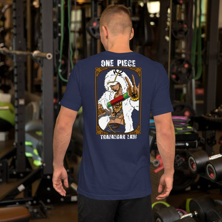 One Piece t-shirt unisex staple Trafalgar Law cotton Navy
