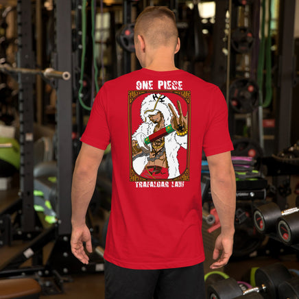 One Piece t-shirt unisex staple Trafalgar Law cotton Red