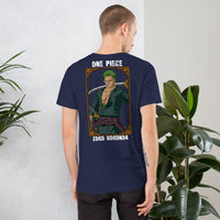 One Piece t-shirt unisex staple Zoro Roronoa cotton Navy