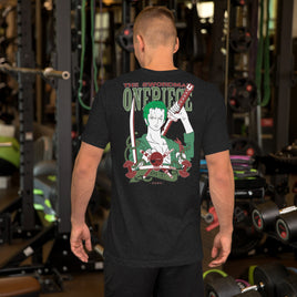 One Piece t-shirt unisex staple Zoro Roronoa cotton comfortable Black Heather