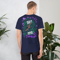 One Piece t-shirt unisex staple Zoro Roronoa cotton smooth and airy Navy