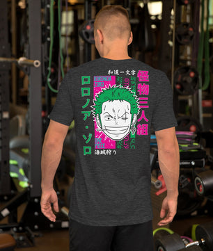 One Piece t-shirt unisex staple Zoro Roronoa cotton soft t-shirt - Lusy Store LLC