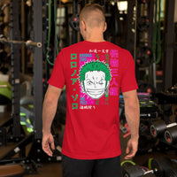 One Piece t-shirt unisex staple Zoro Roronoa cotton soft t-shirt Red