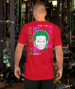 One Piece t-shirt unisex staple Zoro Roronoa cotton soft t-shirt - Lusy Store LLC