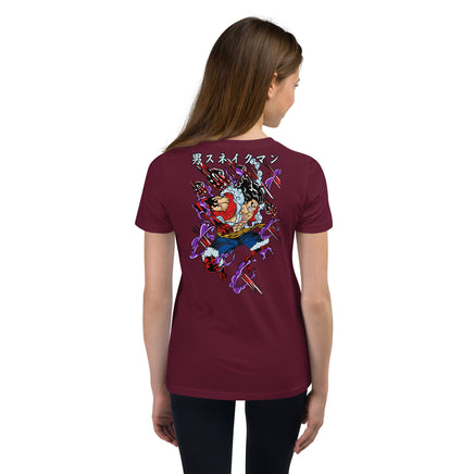 One Piece t-shirt youth cotton comfortable Maroon