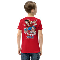 One Piece t-shirt youth cotton flattering for all Red