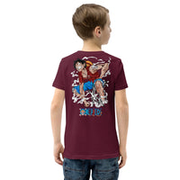 One Piece t-shirt youth cotton flattering for all Maroon