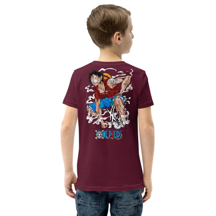 One Piece t-shirt youth cotton flattering for all Maroon