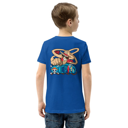 One Piece t-shirt youth cotton soft and lightweight True Royal