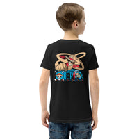 One Piece t-shirt youth cotton soft and lightweight Black