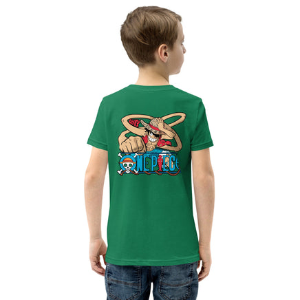 One Piece t-shirt youth cotton soft and lightweight Kelly