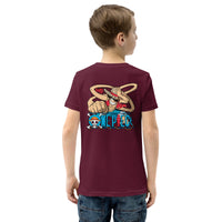 One Piece t-shirt youth cotton soft and lightweight Maroon