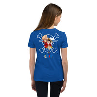 One Piece t-shirt youth cotton with the right amount of stretch True Royal