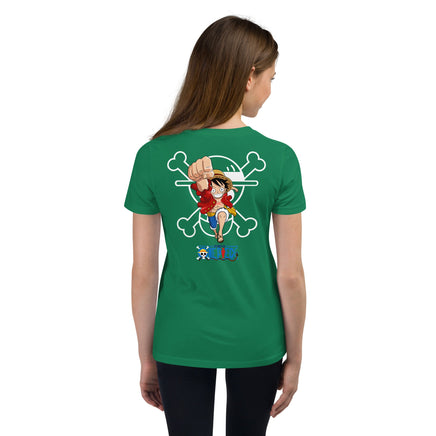 One Piece t-shirt youth cotton with the right amount of stretch Kelly