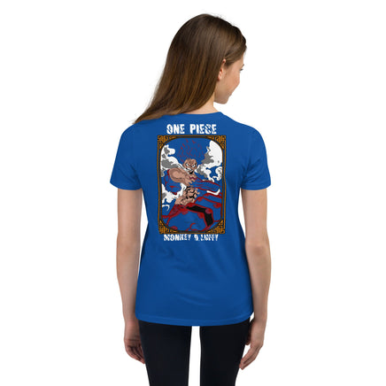 One Piece t-shirt youth Monkey D Luffy cotton True Royal