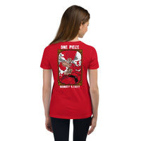 One Piece t-shirt youth Monkey D Luffy cotton Red