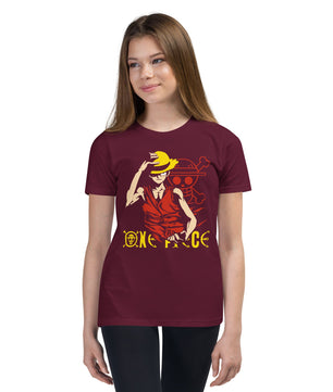 One Piece t-shirt youth Portgas D Ace cotton - Lusy Store LLC